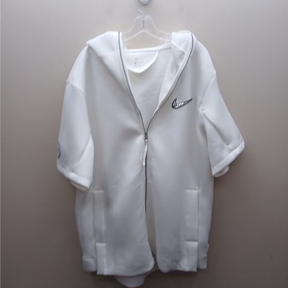 Nike Mens Full Zip Short Sleeve Hoodie Jacket White SZ XXL Engineered BQ9289-100 - Picture 12 of 12